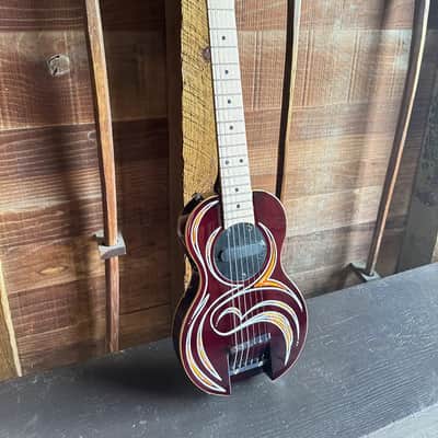 G-Sharp OF-1 Travel Guitar, Three Tone Sunburst (g# tuning, comes w/ gig bag) image 2