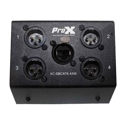 ProX 4 Channel XLR Male over CAT-5/CAT-6 Portable Snake Box [XC-SBCAT6-4XM] image 1