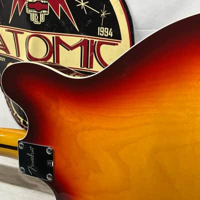 Fender Starcaster Semi-Hollow Body Electric Guitar - Aged Cherry Burst with Gig Bag image 13