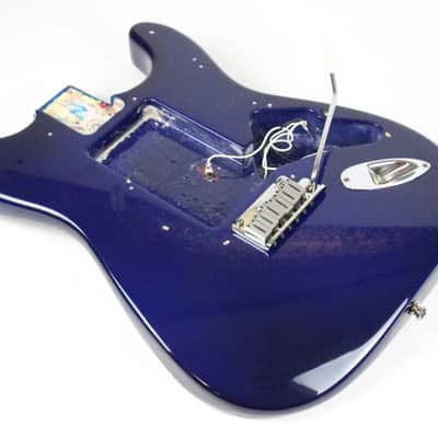 1992 Vintage Fender Stratocaster Plus Deluxe Midnight Blue BODY w/Original Bridge 1990s USA Strat image 7