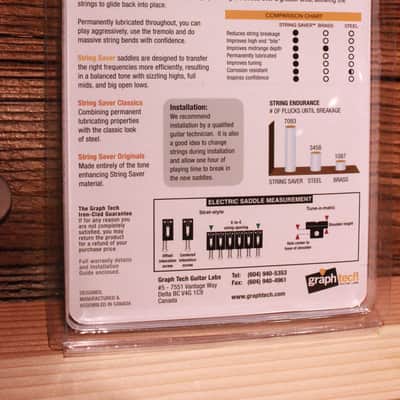 Graph Tech String Saver Originals Saddles Set compatible with for Gibson Nashville Tune-O-Matic bridge post 2000 (PS-8501-00) image 2