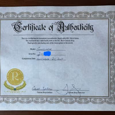 2011 B.C. Rich USA Custom Shop Gunslinger - Grover Jackson (1 of 25) w/ CoA image 3