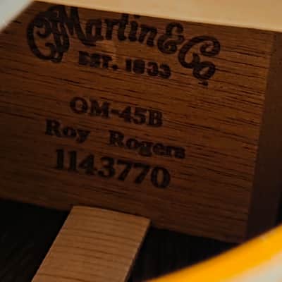 Martin 2006 OM-45B Roy Rogers Commemorative Edition Brazilian Rosewood Natural w/ OHSC - Serial #13 of 14, SUPER RARE FIND!! image 8