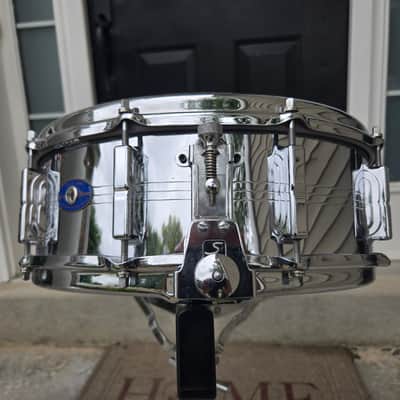 Slingerland Leedy Super Sound King brass snare drum 1960s - Chrome image 4