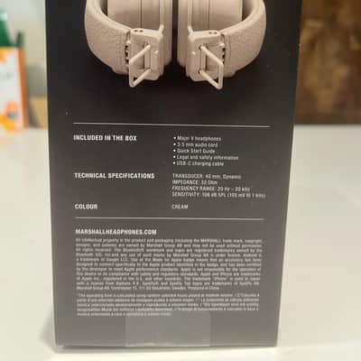 Marshall Major V Wireless Headphones - Cream image 6