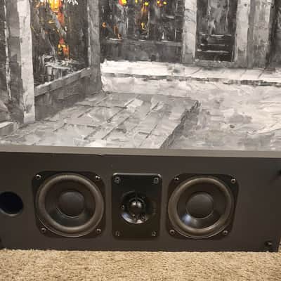 Polk Polk CS 100 Channel Speaker 2001 - Black wood cabinet image 3