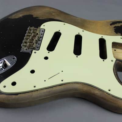 MJT Official Custom Order Vintage Aged Nitro Finish Guitar Body Mark Jenny VTS Black image 4
