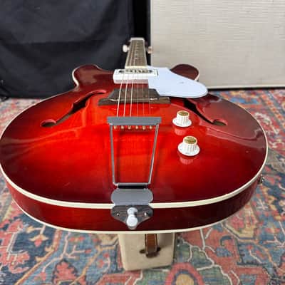 1969 Harmony Rocket I Model H53-1 Red Burst Made in USA Hard Case - 1969 image 13
