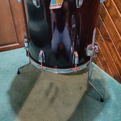 Ludwig 16x16 Floor Tom Maple 1970's - Black Wrap image 1