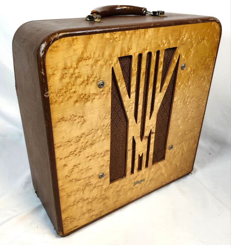 Vega “Triumphal Model” High Fidelity Amplifier, 1946, 6L6 Tube Combo, Birdseye Maple Cabinet image 1