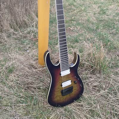Ibanez RGIX7FDLB-NLB Iron Label 2018 - 2019 - Northern Lights Burst image 3