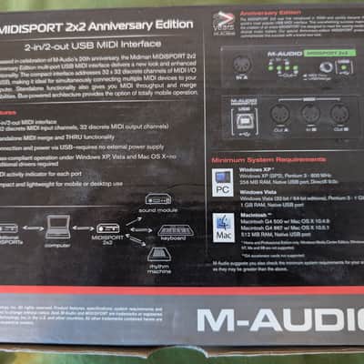 M-Audio MidiSport 2x2 Anniversary Edition USB MIDI Interface 2010s - Black image 4