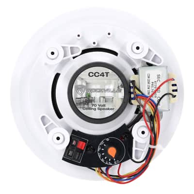 12) Rockville CC4T White 4" Commercial 70v Ceiling Speakers For Restaurant/Cafe image 6