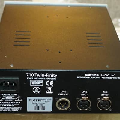 Universal Audio UA 710TF Twin-Finity Tube/Solid State Blending Mic Preamp w/DI Original Box image 6