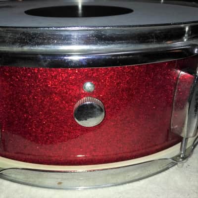 Crown Snare 6 lug 14" x 5 1/2" 1960's Sparkle Red image 8