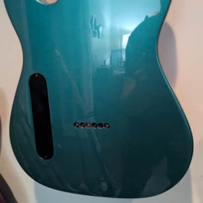 Wide Load Short Scale Tele Bass - Metallic Sherwood Green image 4