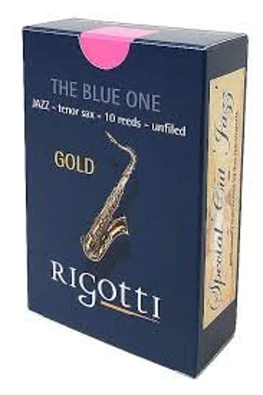 Rigotti Alto Sax Reeds Gold Jazz Cut Strength 3M Box of 10 image 1
