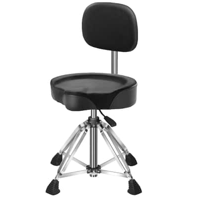 Augioth four-legged hydraulic drum stool, anti-shake rectangular base + memory foam cushion, suitable for double bass drum playing and intense performances. image 4