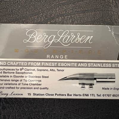 NOS - Berg Larsen Metal Tenor Saxophone Mouthpiece SMS - 115/01 2010s - Silver image 8