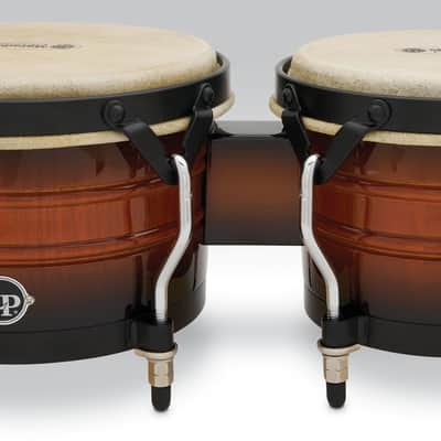 Latin Percussion LP Matador Traditional 7-1/4"-8-5/8" Bongos - Oak Vintage Sunburst with Black Hardware (M301-VSB) image 4