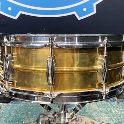 Ludwig 14x5" #401 Super Ludwig (Supraphonic) Brass Snare Drum, Super Rare 1960. Excellent! image 13