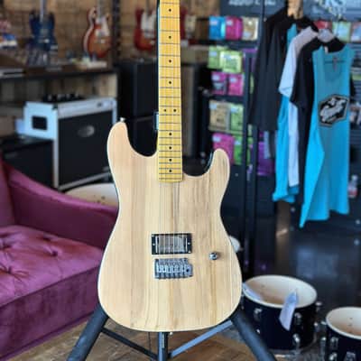 "S-Style" Partscaster with Seymour Duncan JB and Emerson Electronics - Natural Top w/ Green Back image 2