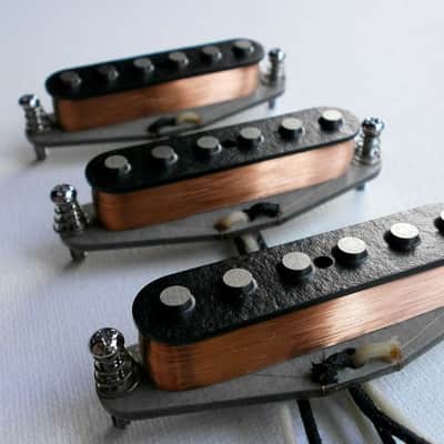 Stratocaster Alnico 2/5 MIXED Magnets Custom Guitar Pickups Set Fits Fender by Q pickups Strat image 2