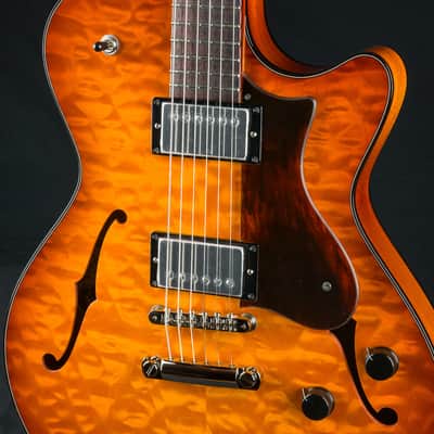 Collings 620 Semi-Hollow Premium Quilted Maple and Mahogany with Full Body Iced Tea Sunburst Custom NEW image 8