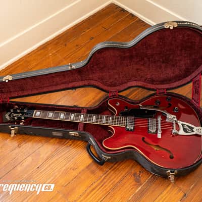 Guild Starfire V in Cherry Red with Rare Mahogany Body - 1965 image 25