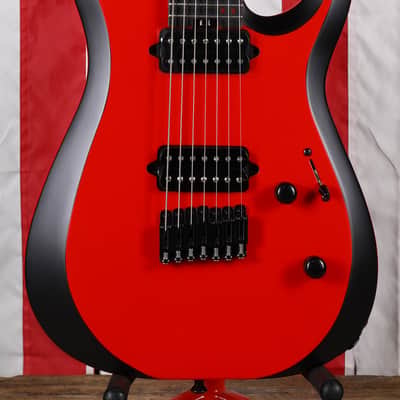 Jackson Pro Plus Series DK Modern MDK7 HT - Satin Red with Black Bevels image 2