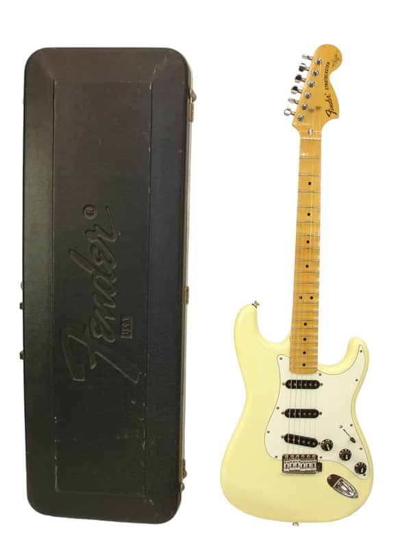 90's Fender Artist Series Yngwie Malmsteen Signature Stratocaster Electric Guitar, Vintage White