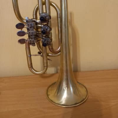 Soviet Trumpet Cornet USSR Musical Wind Instrument Vintage and Rare image 3