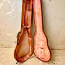 1950's Gibson Les Paul Guitar Case Brown-Pink Lifton 4 Latch Flat Top ~1952-1954