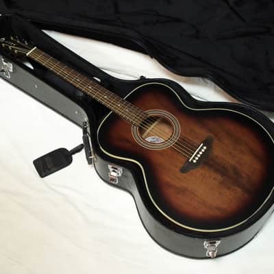 Luna Artist Vintage Jumbo distressed acoustic electric guitar NEW w/ Hard Case image 1