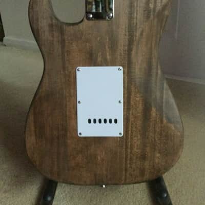 Custom Stratocaster right handed electric guitar with maple neck 2021 brown image 8
