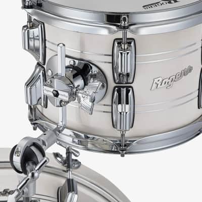 ~NEW!~ Rogers Powertone Series 4-Piece 10/12/14/20 Fusion Drum Kit Set in Antique Creme with Chrome Pinstripes image 4