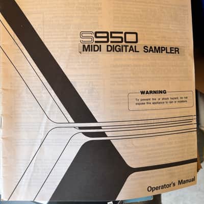 Akai S950 Original Owners Manual 1988 - Paper