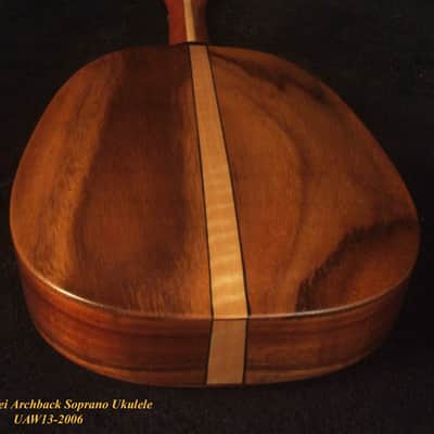 Handmade Soprano Ukulele, Solid Hawaiian Koa, Acacia Archback Pineapple, Soft-bag, Bruce Wei UAW13-2006 image 9