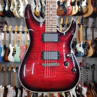 Schecter Diamond Series Damien Elite Crimson Red Burst image 1