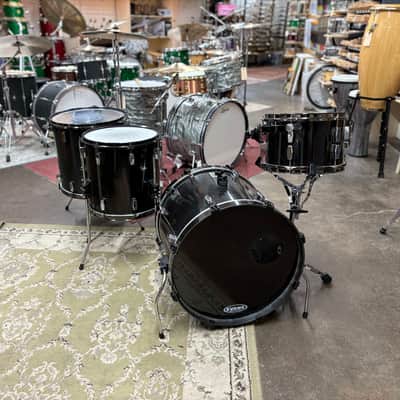 Tempus 4-Piece Carbon Fiber Drum Set 1990s - Black image 1