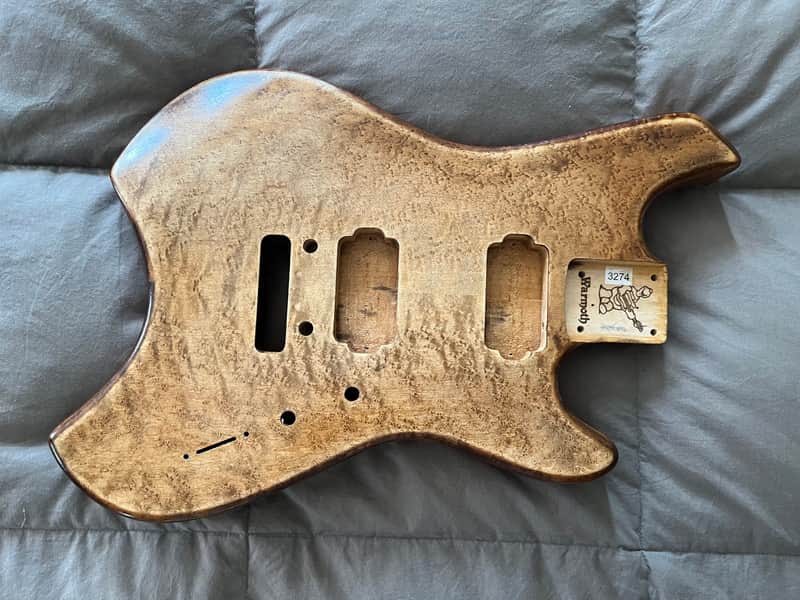 Ultralight (3lbs 1oz) Warmoth Musiclander 2020 Birdseye Maple/Basswood guitar body image 1