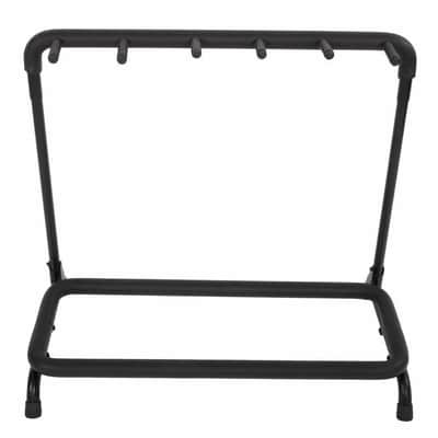 New Round Tube 5 Folding Multi Guitar Holder Rack Stand