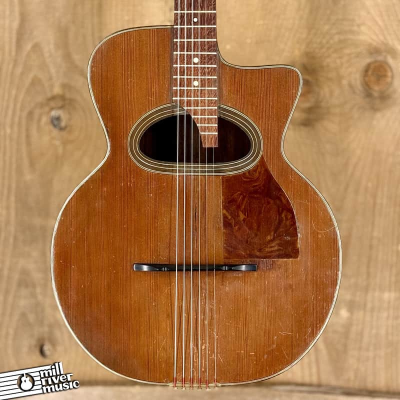 Vintage Maccaferri Selmer Style D-Hole Busato Jazz Guitar 1940s–1950s w/ Case image 1