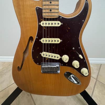 Partscaster Thinline S-Style - Natural w/ Fender Fat 50's & Mite Neck (Semi-Hollow Fender Strat) image 2
