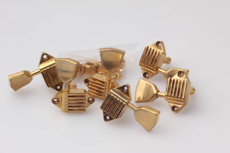 Kluson® Aged Waffelback Tuner Gold Metal Buttons image 1