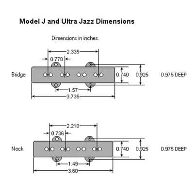 NEW DiMarzio DP123 Model J Pair Original Fender Jazz Bass Bridge & Neck - CREAM Bild 3