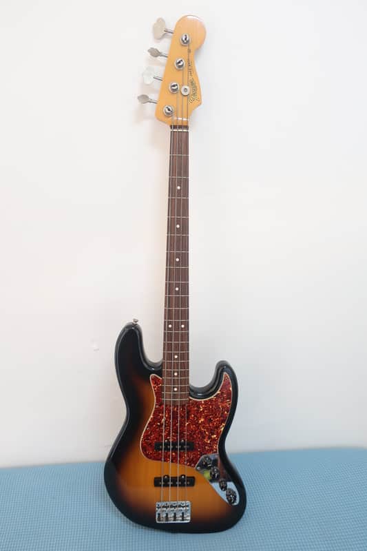 2010 Fender MIM J Jazz Bass Guitar Sunburst Full Scale Clean Paint Solid Workhorse With Soft Case image 1
