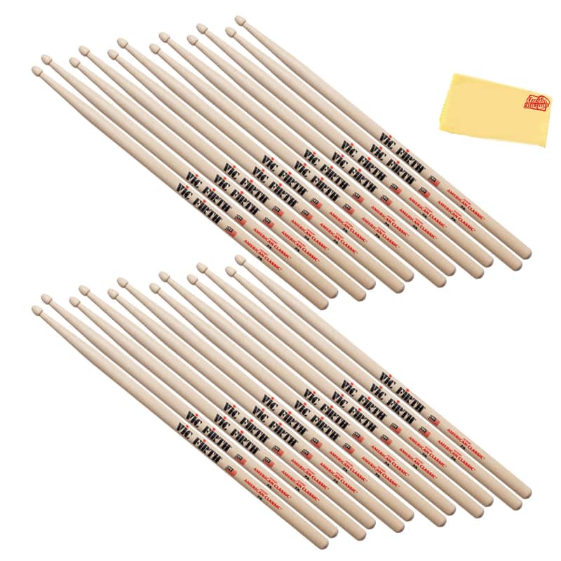 Vic Firth American Classic 7A Wood-Tipped Drumsticks - 12 Pairs