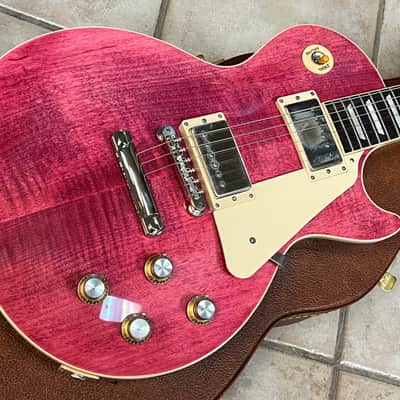 2024 Gibson USA Les Paul Standard 60s Electric Guitar Figured Top Transparent Fuchsia image 4