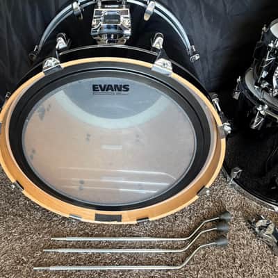 Taye Studio Maple 4-piece kit - 20, 10, 15 with matching 5 by 14" snare 2000's - Piano Black Lacquer image 5